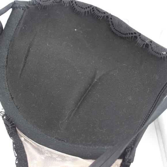 Victoria’s Secret Bra Womens 34C Black Bombshell Plunge Lace Push-Up - Picture 5 of 8